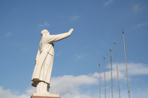 Canicio, Portugal  - November 26, 2022: Christ the Redeemer in Canico on Madeira.