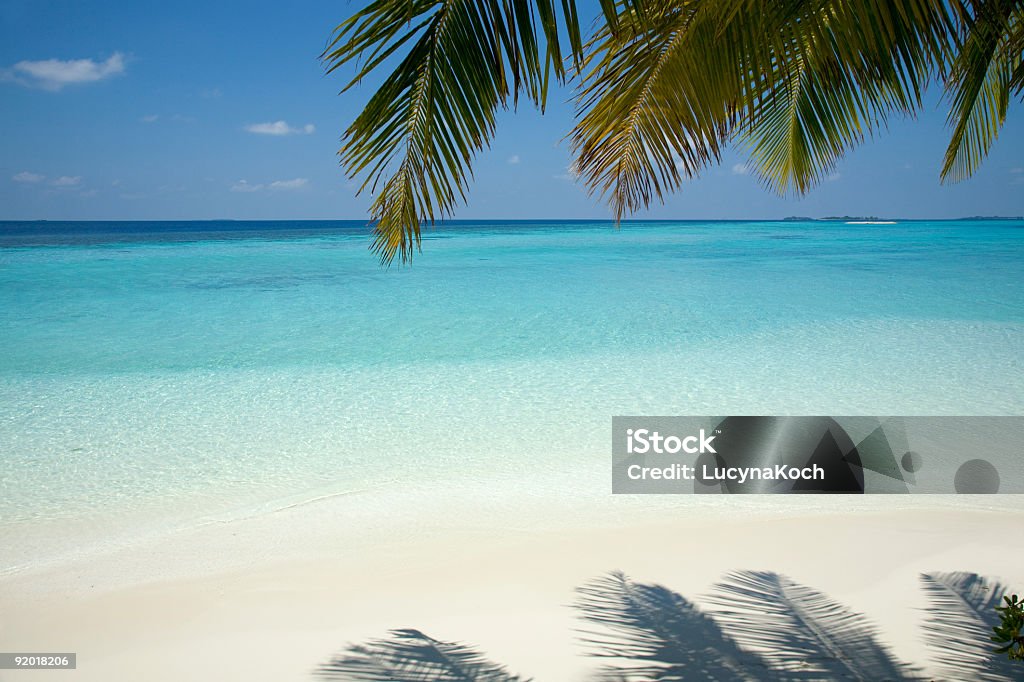 Weisser Strand Mit Türkisblauem Wasser - Lizenzfrei Ari-Atoll Stock-Foto