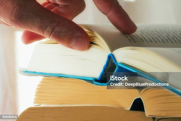 Reading Book Stock Photo - Download Image Now - Alphabet, Blue, Book
