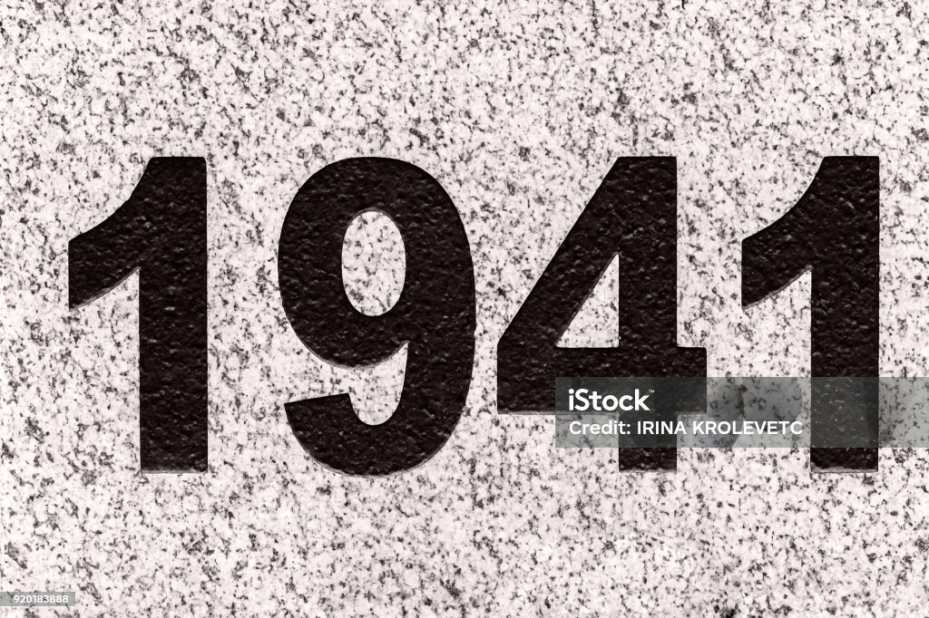 Numbers 1941 On A Marble Slab Stock Photo - Download Image Now ...