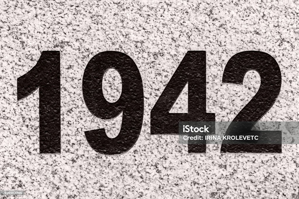 Numbers 1942 On A Marble Slab Stock Photo - Download Image Now ...