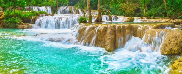 istock Tat Sae Waterfalls. Beautiful landscape, Laos. Panorama 920189002