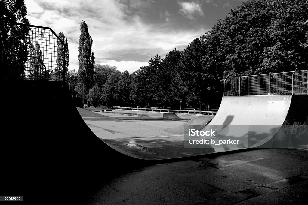 Skateboard-Park Half Pipe - Lizenzfrei Halfpipe Stock-Foto