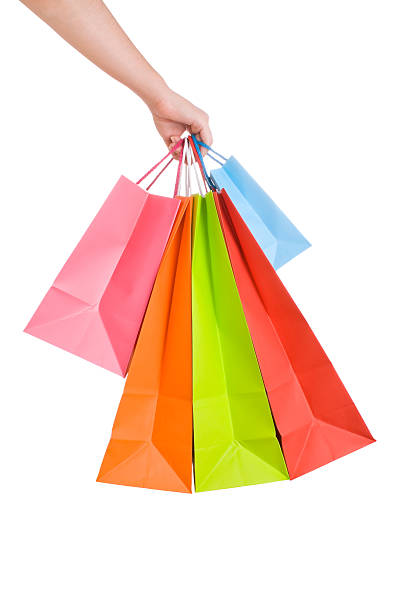 istock Woman hand holding several shopping bags 92018959