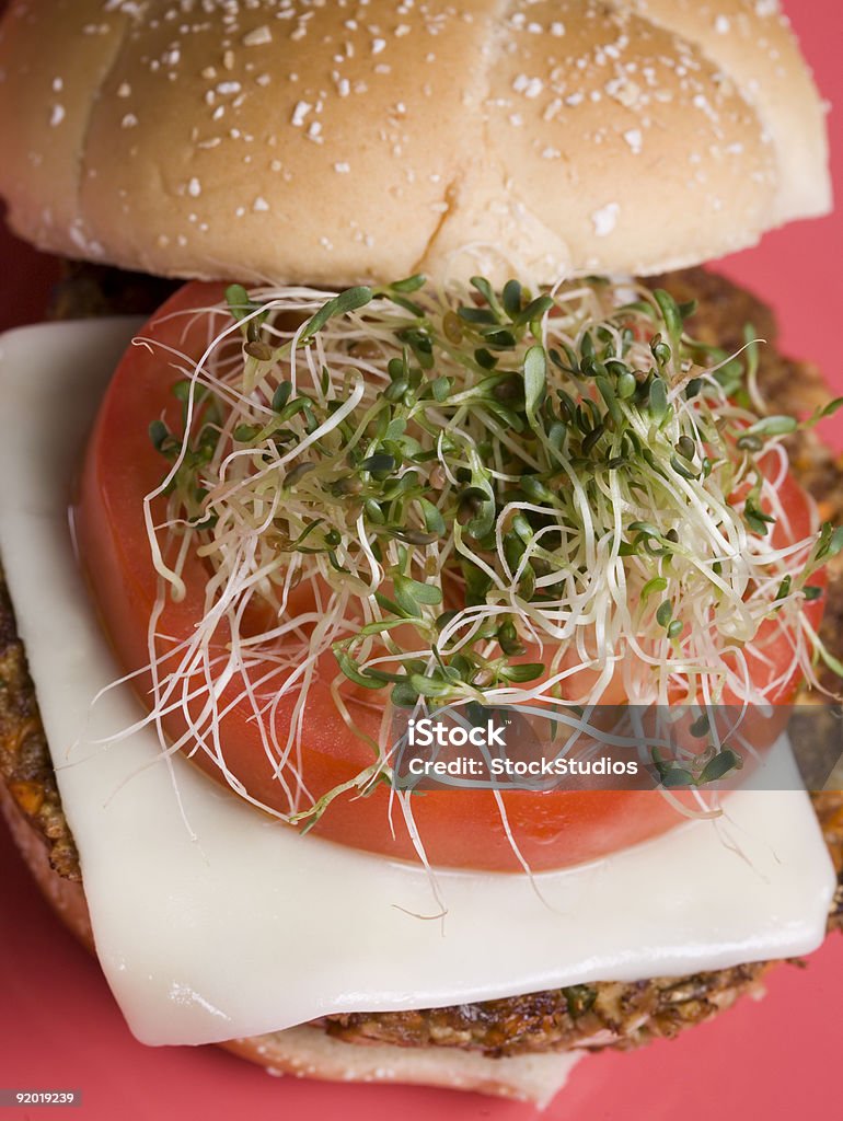 Tofu Hamburger - Foto stock royalty-free di Alimentazione sana