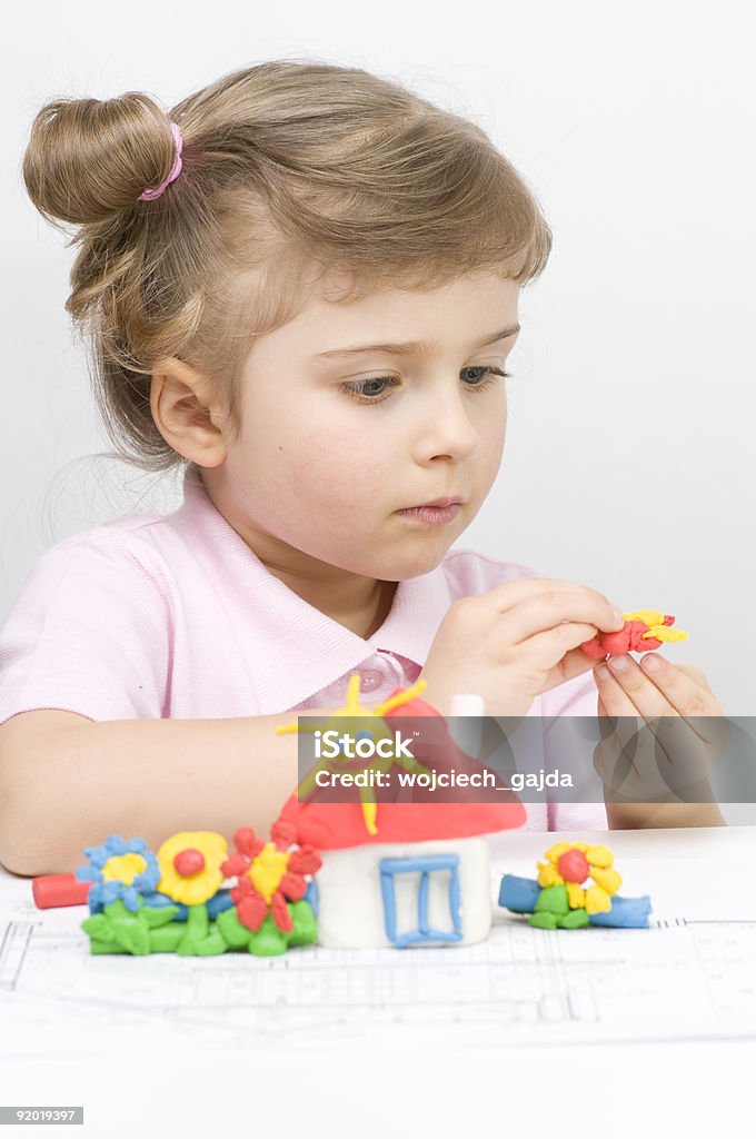 Creative playing with plasticine  Child's Play Clay Stock Photo