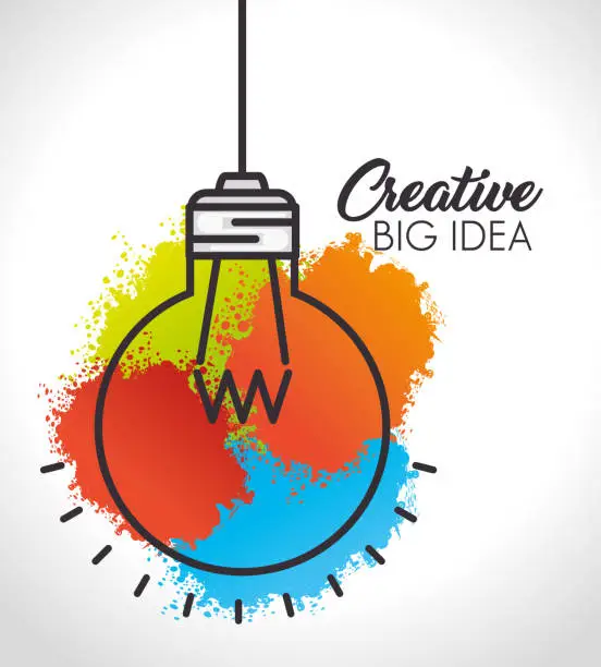 Vector illustration of creative big idea set icons