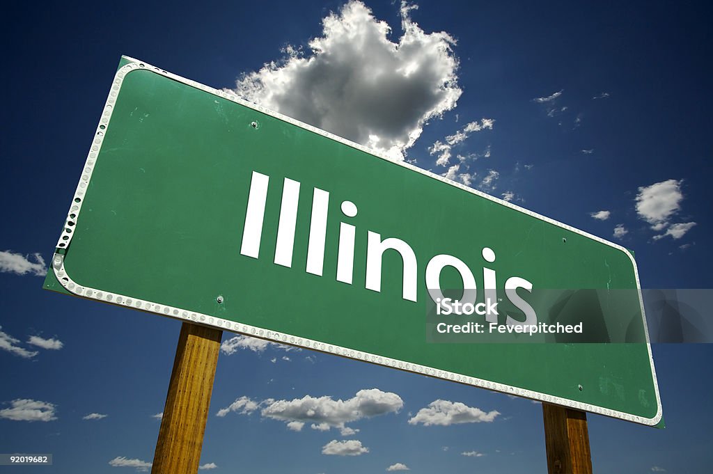Illinois Znak drogowy - Zbiór zdjęć royalty-free (Bez ludzi)