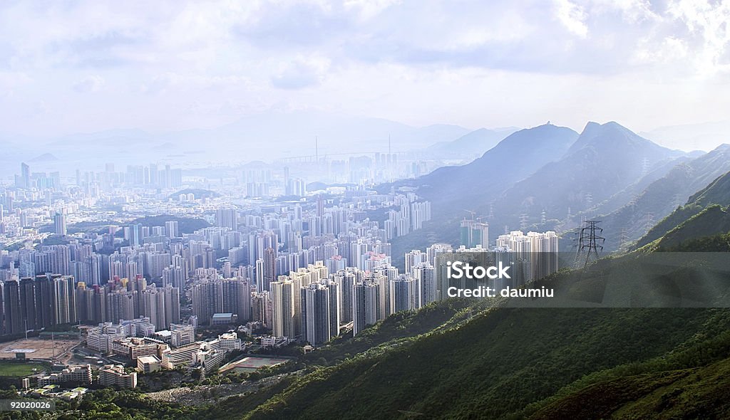 Vista da Cidade de Hong Kong. - Royalty-free Alto - Descrição Física Foto de stock