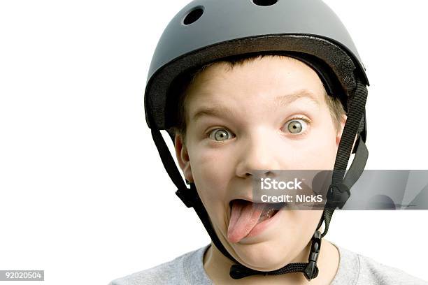 Niño Con Casco De Seguridad Foto de stock y más banco de imágenes de Actividades recreativas - Actividades recreativas, Adolescencia, Adolescente