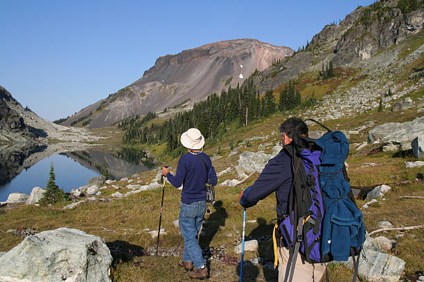 istock Two Men Hiking at Ring Lake 92020505