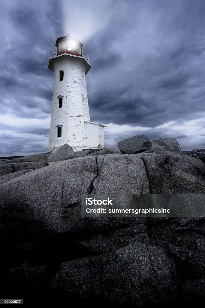 Peggy's Cove) 등대 - 로열티 프리 등대 스톡 사진