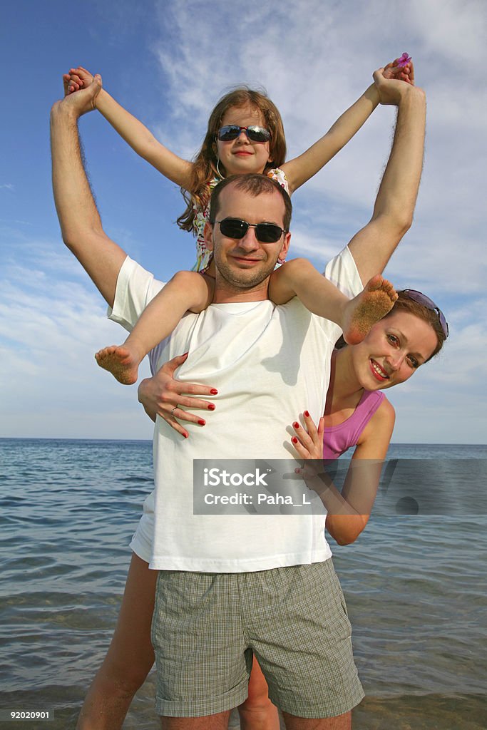 Familie im Meer - Lizenzfrei Attraktive Frau Stock-Foto