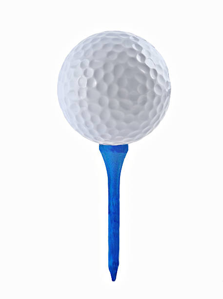 golfball und tee - color image photography nobody studio shot stock-fotos und bilder