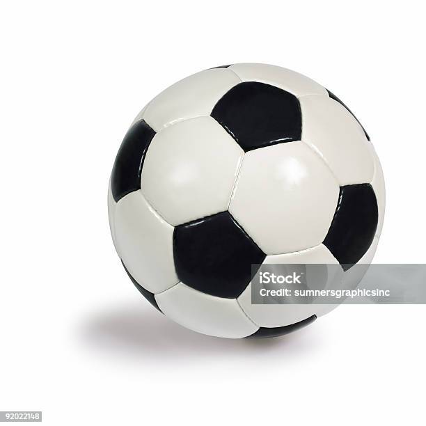 Pallone Da Calcio - Fotografie stock e altre immagini di Bianco - Bianco, Calcio - Sport, Clipping path