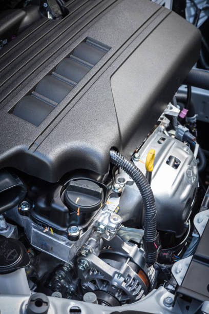 istock Detail of new car engine 920221788
