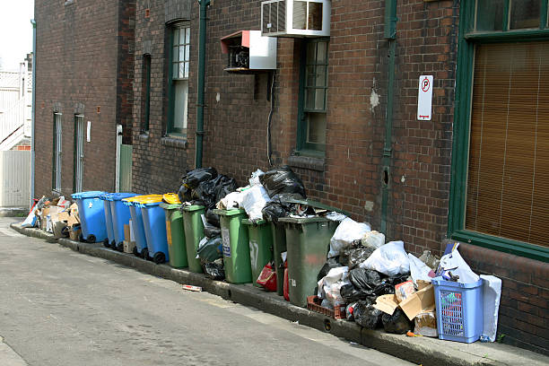 istock Bunch of trash on street sidewalk 92022310