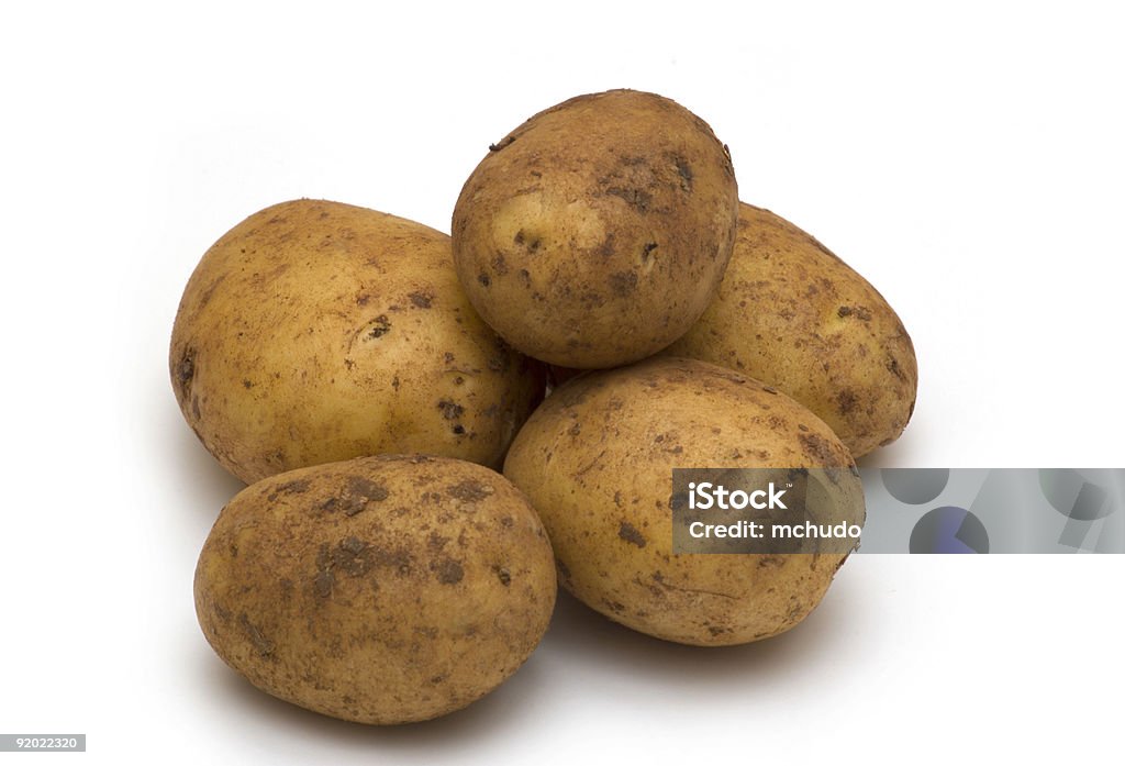 Kartoffeln auf weißem Hintergrund - Lizenzfrei Agrarbetrieb Stock-Foto
