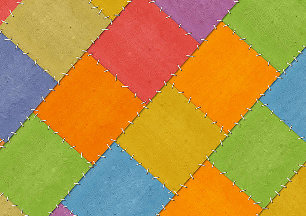 istock Background - tailored slices of a fabric in style patchwork 92022499