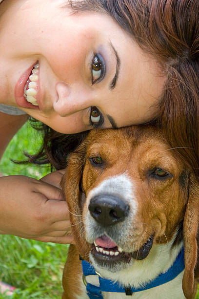 istock Woman With Her Dog 92022553