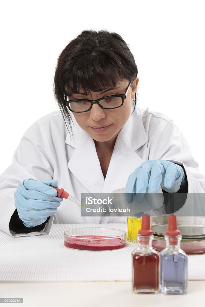 Químico en el trabajo científico - Foto de stock de ADN libre de derechos