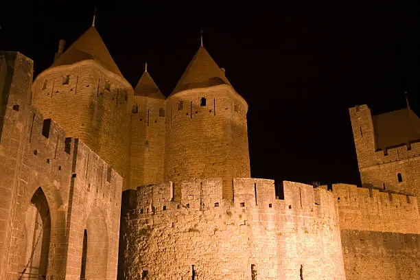 Photo of night in Carcassonne