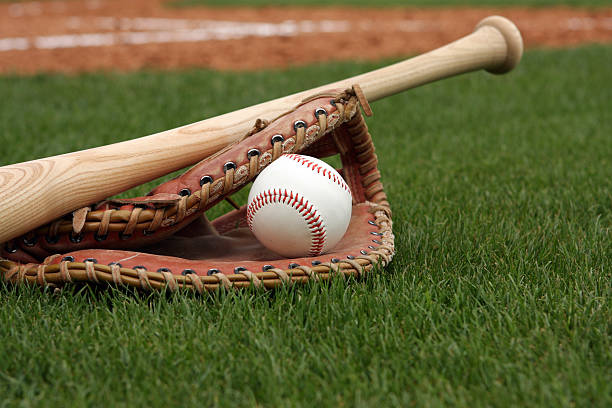 istock Baseball & Glove on the Field 92023371