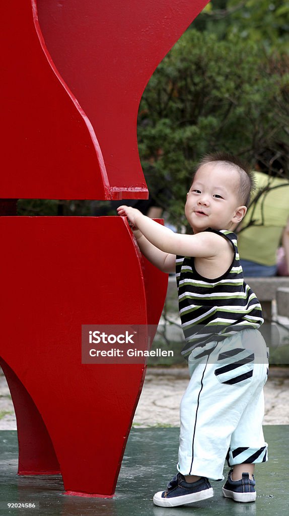 Bebé sonriente coreano - Foto de stock de Actividades recreativas libre de derechos