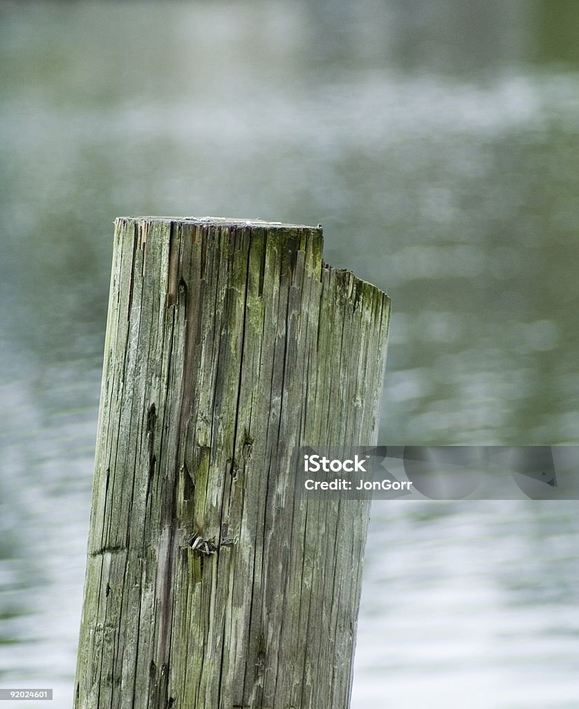 Lake Pole  Aging Process Stock Photo