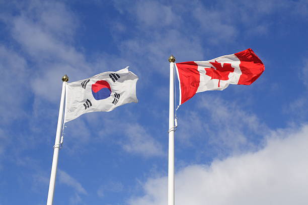 istock Canadian and Korean Flags 92024797