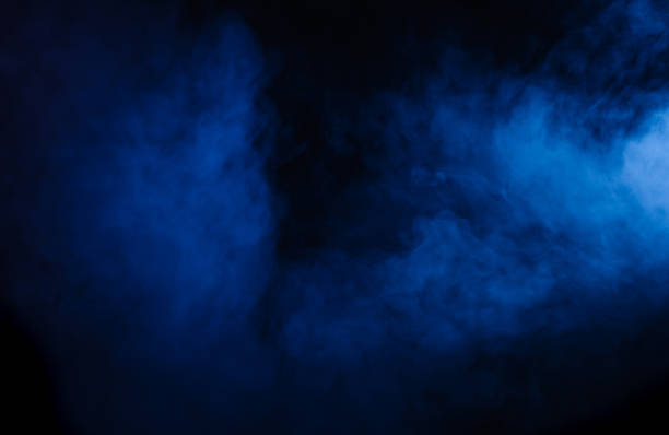 Abstract blue smoke stock photo