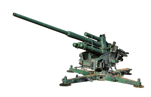 istock anti-aircraft gun on a white background 920257652