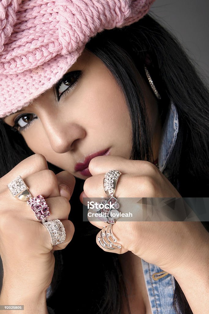 Puñado de Bejewelled anillos - Foto de stock de Anillo - Joya libre de derechos