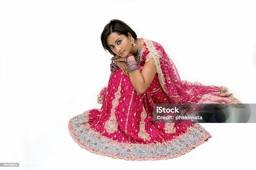 Bela Bangali Noiva sentada - Royalty-free Casamento Foto de stock