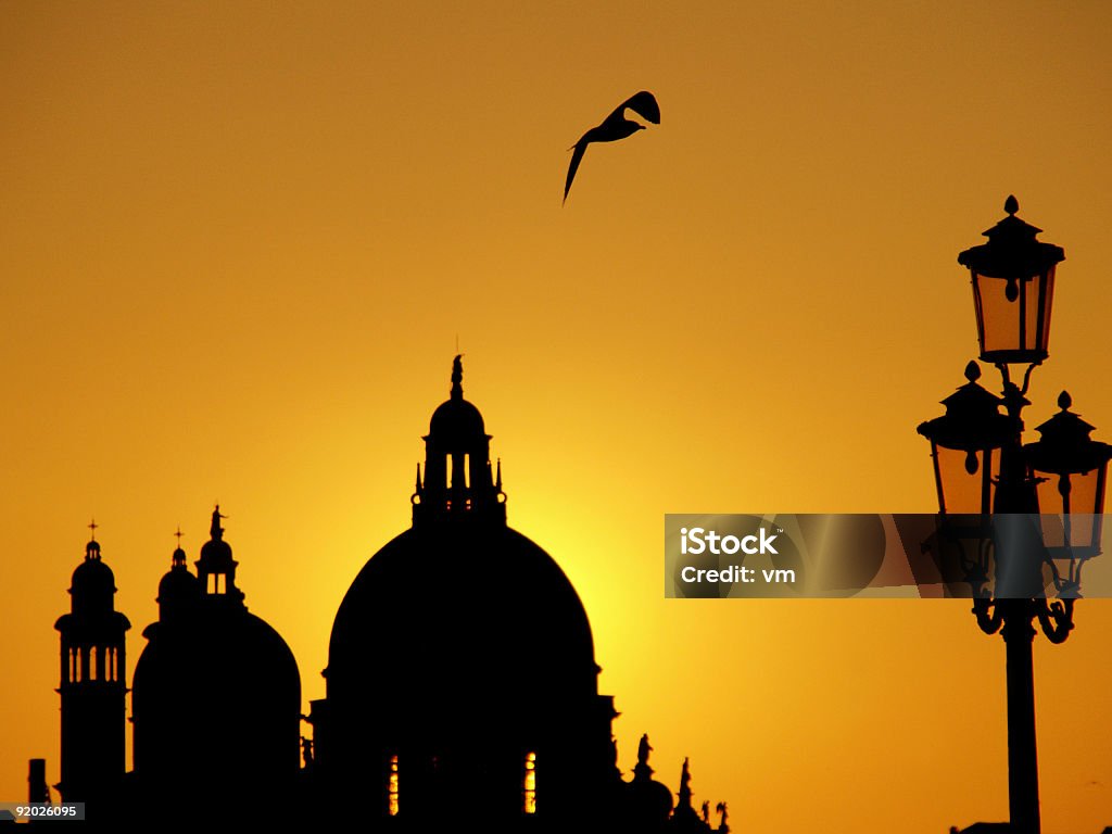 Sonnenuntergang von Venedig - Lizenzfrei Abenddämmerung Stock-Foto