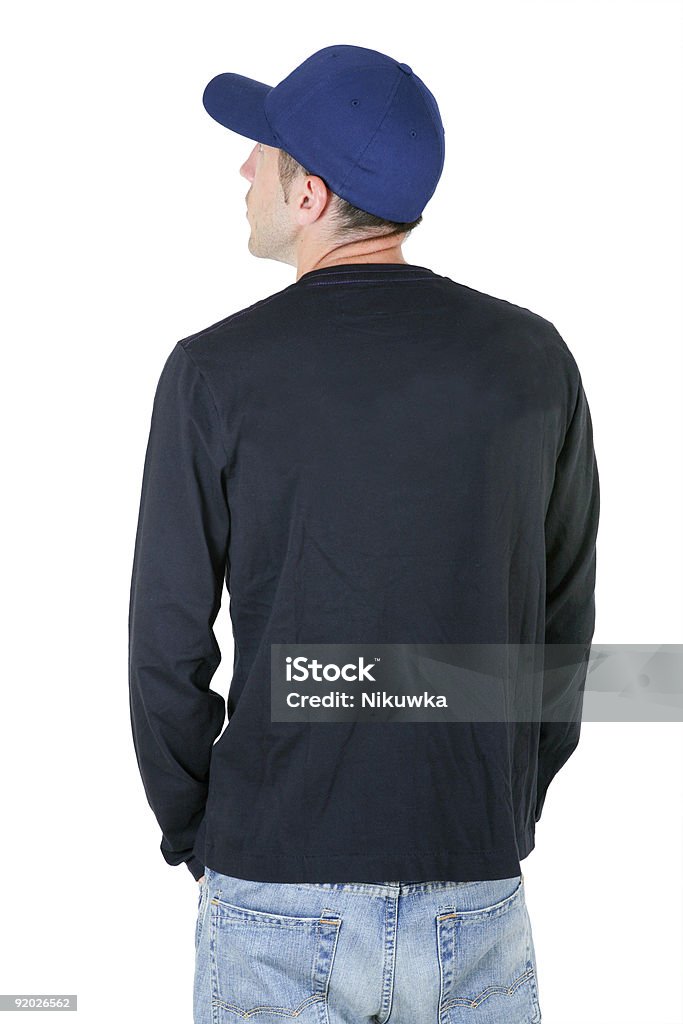 Hombre con la espalda-buscando algo - Foto de stock de Adulto libre de derechos