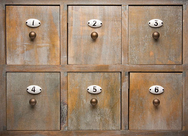istock Antique Wood Filing Cabinet Drawers 92026707