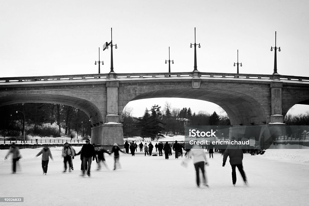 Poeple skate à Ottawa - Photo de Canal Rideau libre de droits