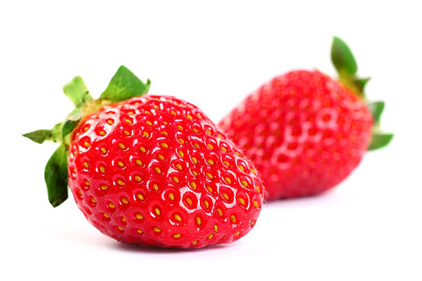 istock Isolated fruits - Strawberries on white background 92027265
