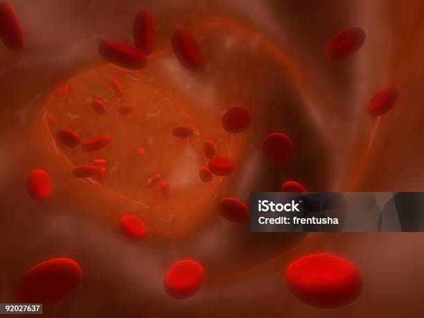 Количество Эритроцитов Плавающий На Артерии — стоковые фотографии и другие картинки Анатомия - Анатомия, Биология, Горизонтальный