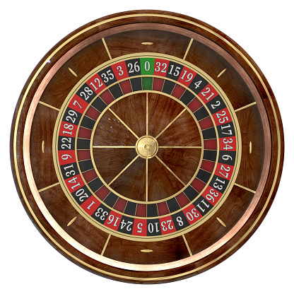 Casino roulette isolated on white. 3D render