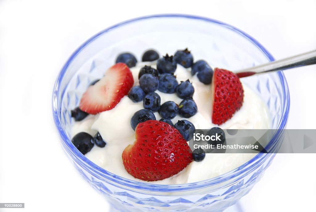Iogurte - Foto de stock de Alimentação Não-saudável royalty-free