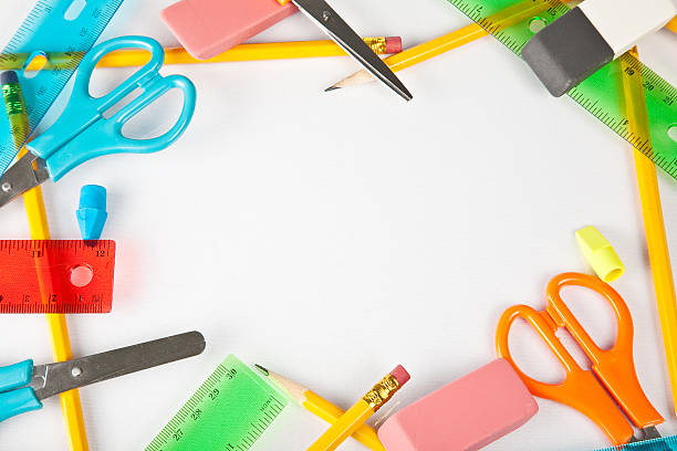 istock school or office supplies border 92029196