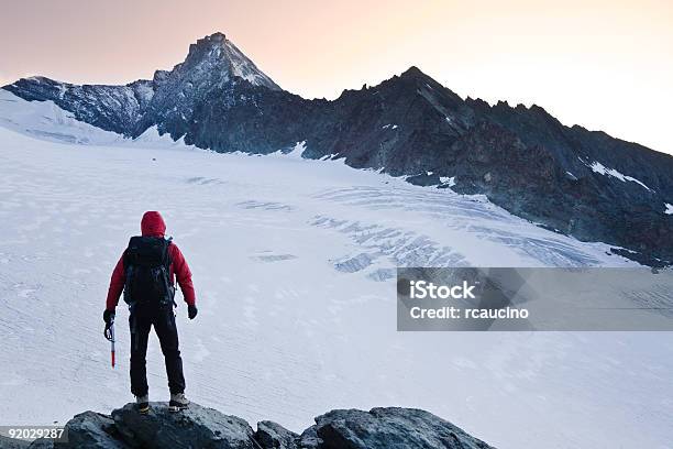 Climber Mountain Peak Stock Photo - Download Image Now - Men, Mountain, On Top Of