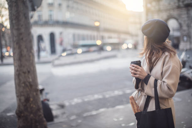 Parisian woman at streets of Paris