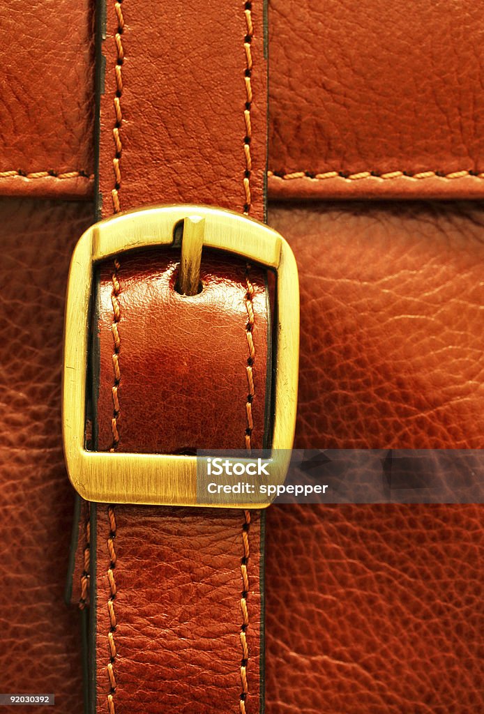 italian leather briefcase buckle  Abstract Stock Photo