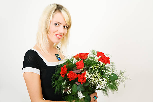 istock Girl with roses 92030422