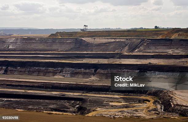 Openpit Lignite Mining In Germany Stock Photo - Download Image Now - Air Pollution, Backhoe, Carbon Dioxide