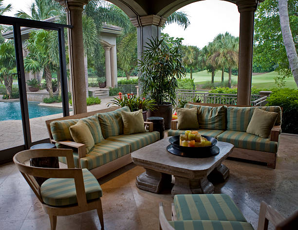 istock Stunning Lanai in Estate Home Next to Golf Course 92030660