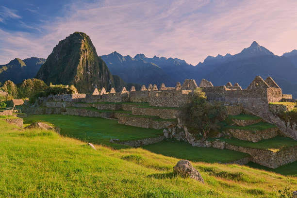 istock Machu Picchu in morning pink light 920309690